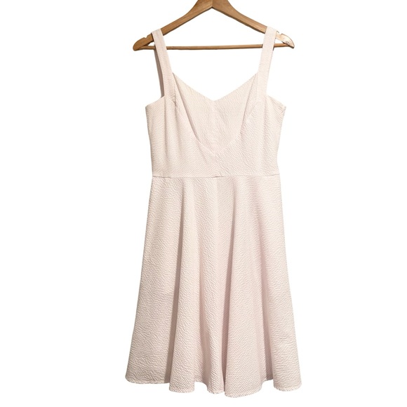 Ann Taylor pink & white seersucker summer dress - Picture 12 of 14